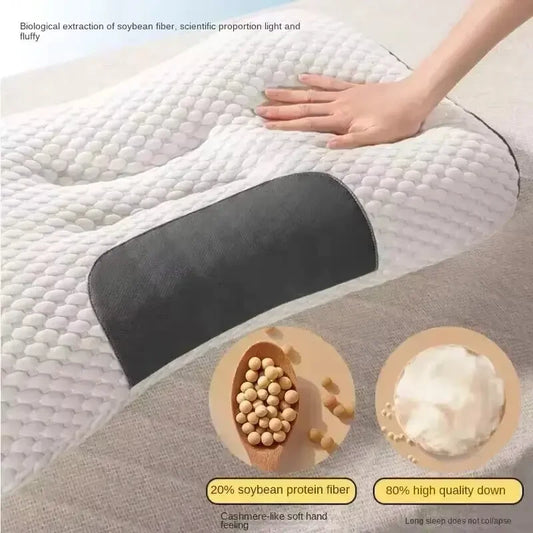 Almohada cervical de algodón tejido