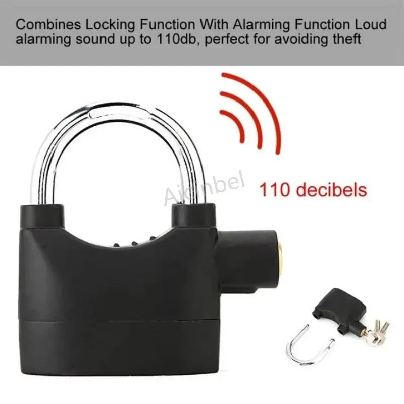 Candado de seguridad antirrobo con alarma