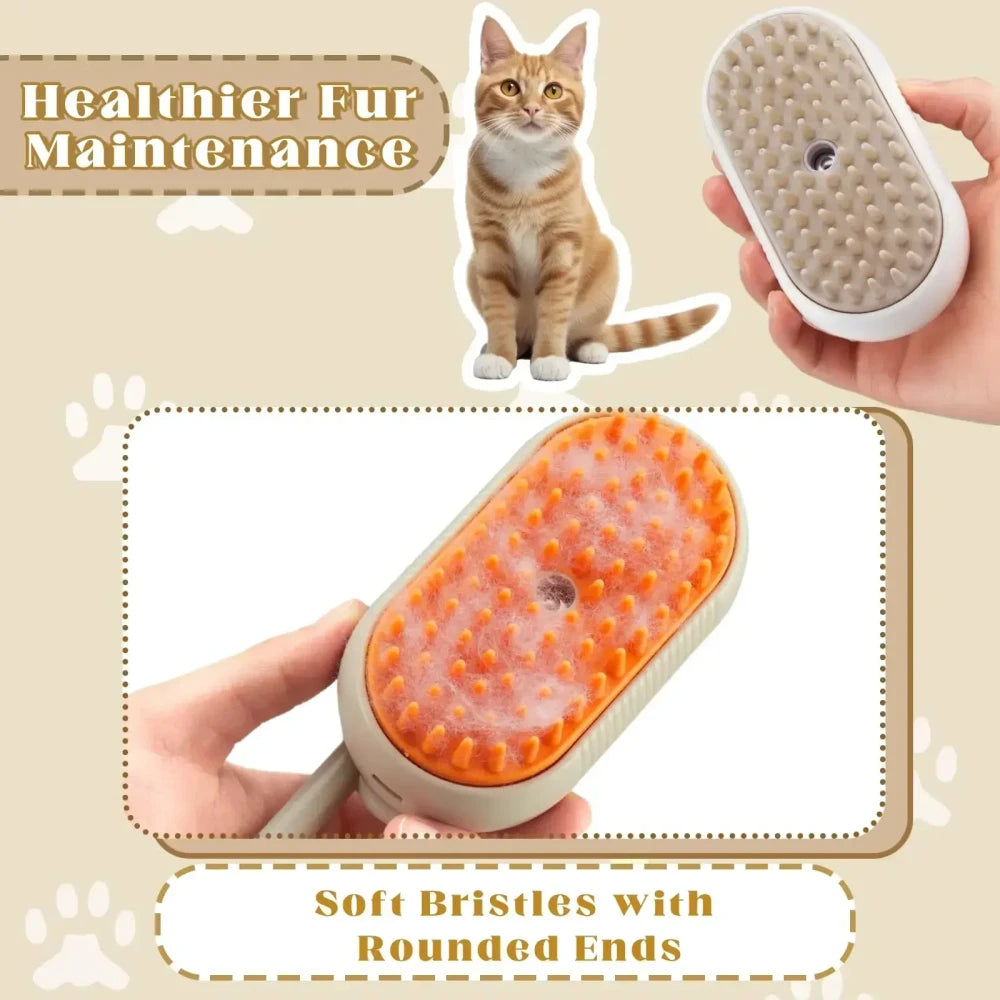 Cepillo de vapor multifuncional para mascotas