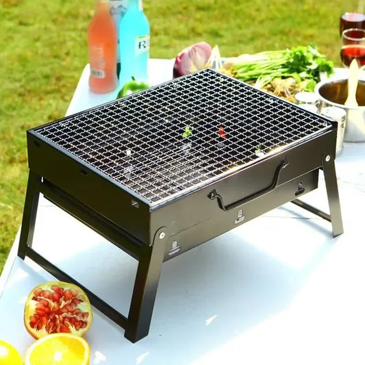 Parrilla de Carbón Portátil de Acero Inoxidable