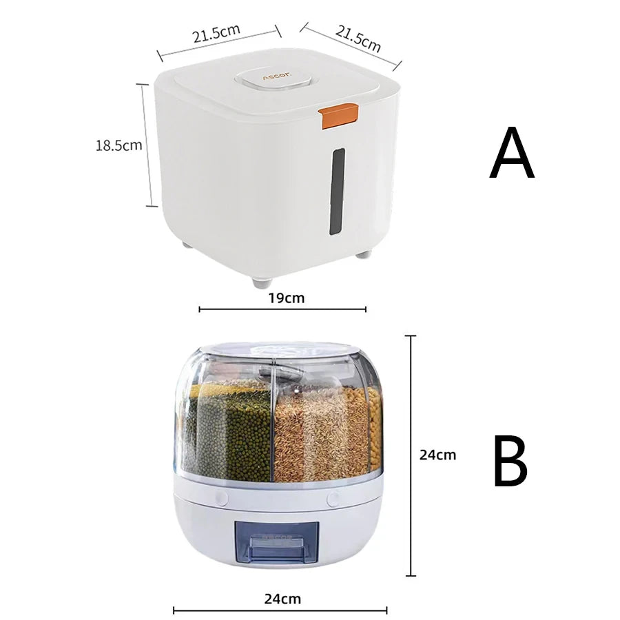 Dispensador de Alimentos Giratorio de Seis Compartimentos