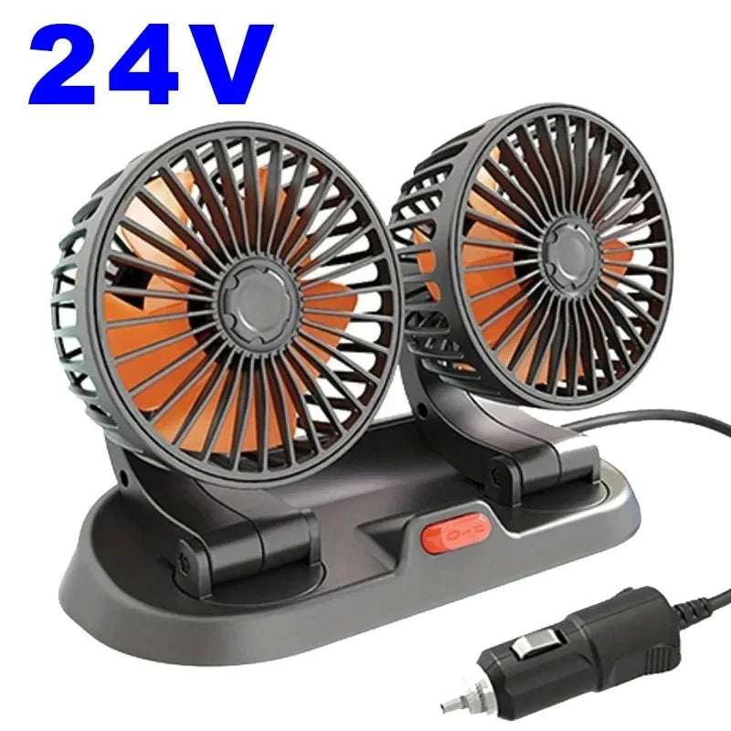 Ventilador Ajustable dos Cabezales Para Coche